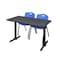 Cain Rectangle Tables > Training Tables > Cain Training Table & Chair Sets, 48 W, 24 L, 29 H, Grey MTRCT4824GY47BE - alternate 1